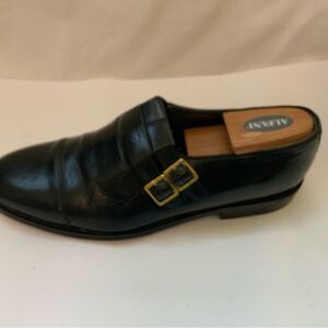 FRATELLI Footwear 721655 Leather Double Monk Strap Cap Toe Loafers Men's US 11